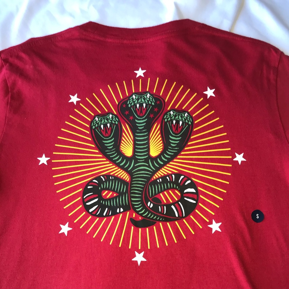 Hollister Baseball Tee With Triple Snake Head